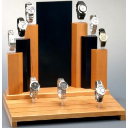 EXPOSITOR RELOJ MADERA